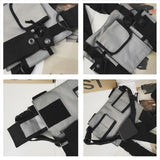 Maxbell Chest Bag Lightweight Small Purse for Shopping Outdoor Sports Traveling Black