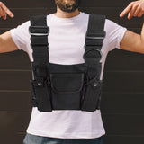Maxbell Chest Bag Lightweight Small Purse for Shopping Outdoor Sports Traveling Black