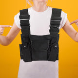 Maxbell Chest Bag Lightweight Small Purse for Shopping Outdoor Sports Traveling Black