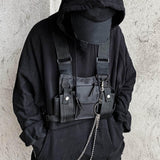 Maxbell Chest Bag Lightweight Small Purse for Shopping Outdoor Sports Traveling Black