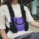 Maxbell Chest Bag Lightweight Small Purse for Shopping Outdoor Sports Traveling Violet