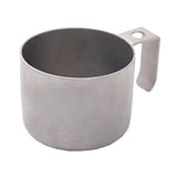 Maxbell Coffee Mug Camping Tea Mug Portable with Handle for Backpacking Hiking Silvery