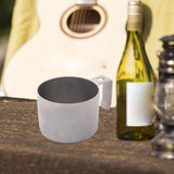 Maxbell Coffee Mug Camping Tea Mug Portable with Handle for Backpacking Hiking Silvery