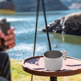 Maxbell Coffee Mug Camping Tea Mug Portable with Handle for Backpacking Hiking Silvery