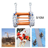Maxbell Fire Escape Ladder Soft Rope Kids Adults for Work Residential Building 5m
