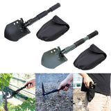 Maxbell Multifunction Folding Camping Spade Equipment with Storage Bag Hiking Black
