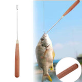 Maxbell Stainless Steel Fish Hook Remover Disgorger Fishing Tackle Practical Easy Light Brown