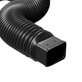Maxbell Downspout Extended Drain Pipe Extension Garden Drainage Connector Home Black