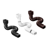 Maxbell Downspout Extended Drain Pipe Extension Garden Drainage Connector Home Black