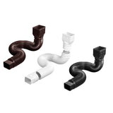 Maxbell Downspout Extended Drain Pipe Extension Garden Drainage Connector Home Black