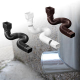 Maxbell Downspout Extended Drain Pipe Extension Garden Drainage Connector Home Black
