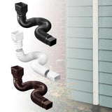 Maxbell Downspout Extended Drain Pipe Extension Garden Drainage Connector Home Black