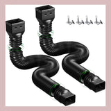 Maxbell Downspout Extended Drain Pipe Extension Garden Drainage Connector Home Black