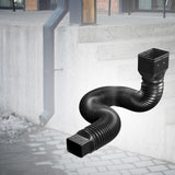 Maxbell Downspout Extended Drain Pipe Extension Garden Drainage Connector Home Black