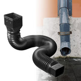 Maxbell Downspout Extended Drain Pipe Extension Garden Drainage Connector Home Black