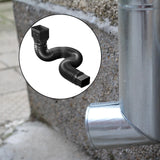 Maxbell Downspout Extended Drain Pipe Extension Garden Drainage Connector Home Black