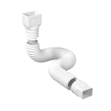 Maxbell Downspout Extended Drain Pipe Extension Garden Drainage Connector Home White