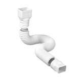 Maxbell Downspout Extended Drain Pipe Extension Garden Drainage Connector Home White