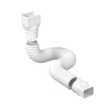 Maxbell Downspout Extended Drain Pipe Extension Garden Drainage Connector Home White