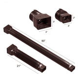 Maxbell Downspout Extended Drain Pipe Extension Garden Drainage Connector Home Brown