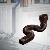 Maxbell Downspout Extended Drain Pipe Extension Garden Drainage Connector Home Brown