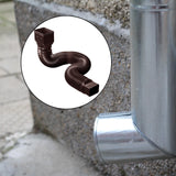 Maxbell Downspout Extended Drain Pipe Extension Garden Drainage Connector Home Brown