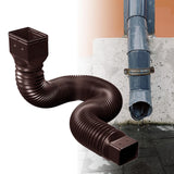 Maxbell Downspout Extended Drain Pipe Extension Garden Drainage Connector Home Brown