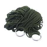 Maxbell Camping Hammock Swing Net Sleeping Bed with Hooks for Hiking Garden Yard Dark Green
