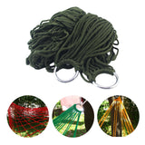 Maxbell Camping Hammock Swing Net Sleeping Bed with Hooks for Hiking Garden Yard Dark Green