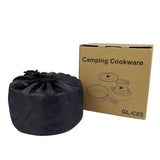 Maxbell Camping Cooking Set Teapot and Pans Utensils Tableware for Dinner green