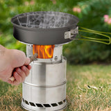 Maxbell Stainless Steel Backpacking stoves Sturdy Foldable for barbecue