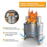 Maxbell Stainless Steel Backpacking stoves Sturdy Foldable for barbecue