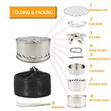 Maxbell Stainless Steel Backpacking stoves Sturdy Foldable for barbecue