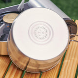 Maxbell Camping Pot with Foldable Handle Portable 1.5L for Travel Fishing Cooking