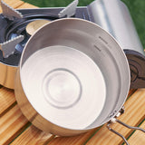 Maxbell Camping Pot with Foldable Handle Portable 1.5L for Travel Fishing Cooking
