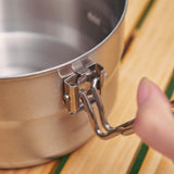 Maxbell Camping Pot with Foldable Handle Portable 1.5L for Travel Fishing Cooking