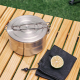 Maxbell Camping Pot with Foldable Handle Portable 1.5L for Travel Fishing Cooking