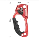 Maxbell Climbing Rope Ascender Tool for 8mm-12mm Rope Rappelling Rock Climbing Red Left Hand