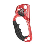 Maxbell Climbing Rope Ascender Tool for 8mm-12mm Rope Rappelling Rock Climbing Red Left Hand