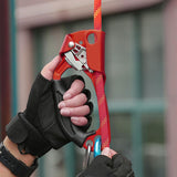 Maxbell Climbing Rope Ascender Tool for 8mm-12mm Rope Rappelling Rock Climbing Red Left Hand