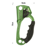 Maxbell Climbing Rope Ascender Tool for 8mm-12mm Rope Rappelling Rock Climbing Green Right Hand