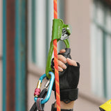 Maxbell Climbing Rope Ascender Tool for 8mm-12mm Rope Rappelling Rock Climbing Green Right Hand