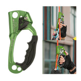 Maxbell Climbing Rope Ascender Tool for 8mm-12mm Rope Rappelling Rock Climbing Green Right Hand