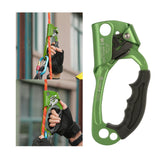 Maxbell Climbing Rope Ascender Tool for 8mm-12mm Rope Rappelling Rock Climbing Green Right Hand