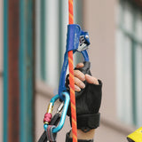 Maxbell Climbing Rope Ascender Tool for 8mm-12mm Rope Rappelling Rock Climbing Blue Right Hand