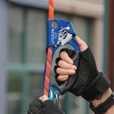Maxbell Climbing Rope Ascender Tool for 8mm-12mm Rope Rappelling Rock Climbing Blue Right Hand