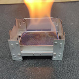 Maxbell Mini Stove Portable Camp Stove for Hiking Outdoor Activities Barbecue Argent