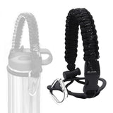 Maxbell Wide Mouth Bottle Paracord Handle Cord Braided Rope 12/18/21/24/32/40/64oz Black White dot