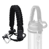 Maxbell Wide Mouth Bottle Paracord Handle Cord Braided Rope 12/18/21/24/32/40/64oz Black White dot