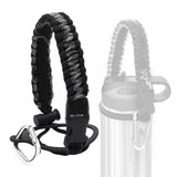 Maxbell Wide Mouth Bottle Paracord Handle Cord Braided Rope 12/18/21/24/32/40/64oz Black Gray